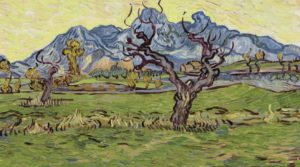 Champ près des Alpilles de Vincent Van Gogh