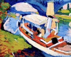 Bateau sur la Seine, tableau d’André Derain