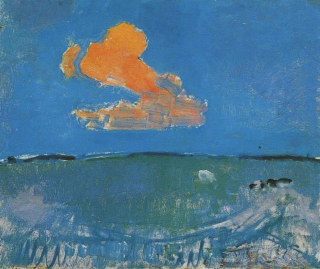 Le nuage rouge, tableau de Piet Mondrian 