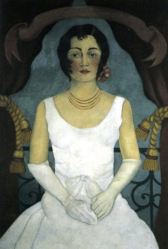 Femme en blanc par Frida Kahlo