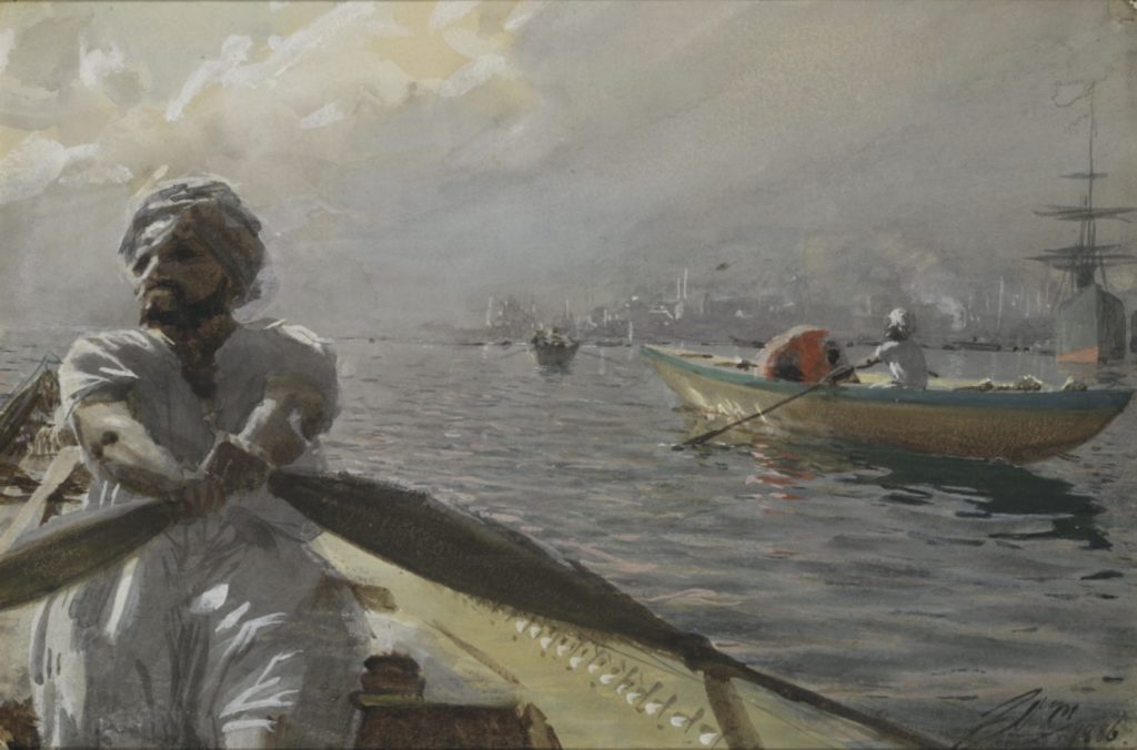 Batelier turc dans le port de Constantinople Par Anders Zorn 