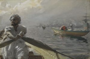 Batelier turc dans le port de Constantinople Par Anders Zorn