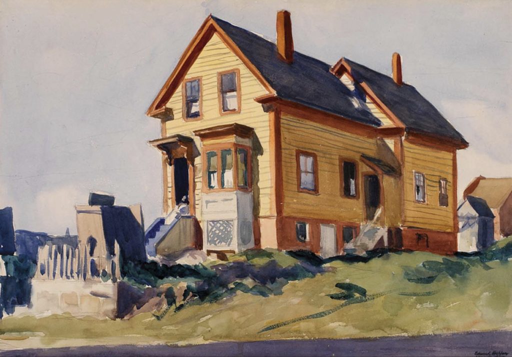 Maison dans le quartier italien, tableau d’Edward Hopper