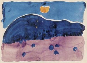Soir, gouache de Georgia O’Keeffe