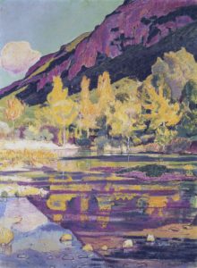 Au pied du petit Salève, tableau de Ferdinand Hodler