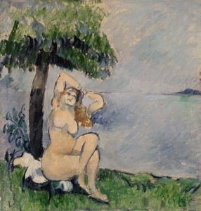 Baigneuse au bord de la mer par Paul Cézanne