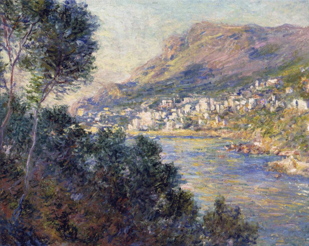 Vue de Monte-Carlo depuis Roquebrune tableau de Claude Monet
