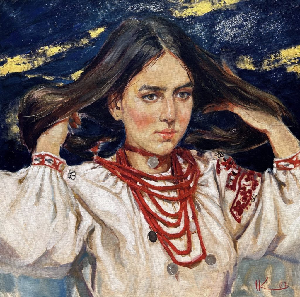 Beauté ukrainienne, tableau d’Iryna Kaluyzhna 
