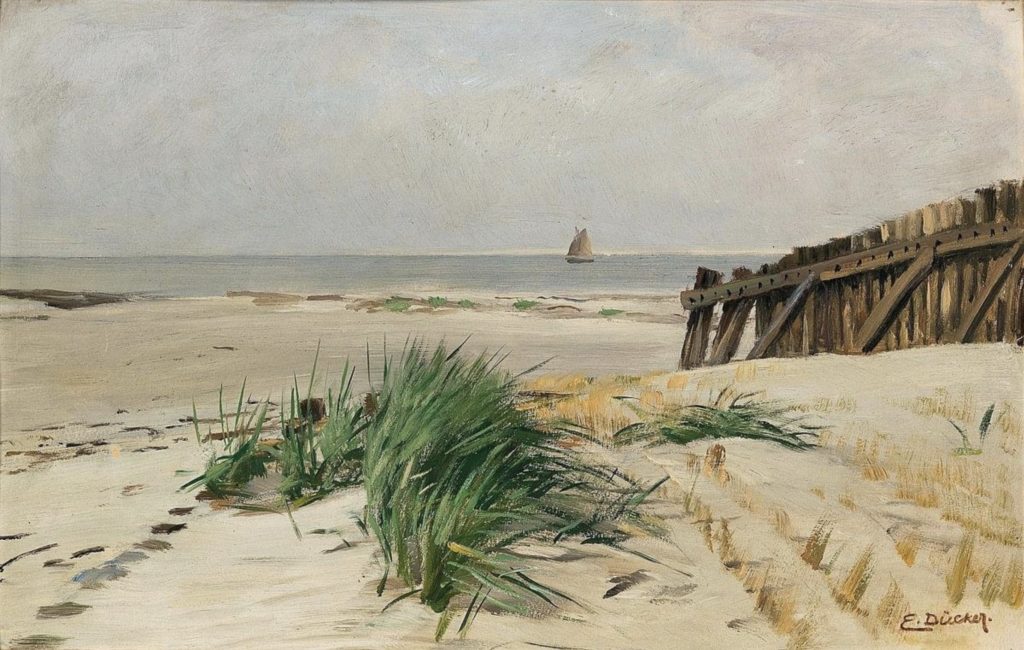 Sur la plage, tableau d’Eugen Dücker