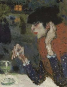 Buveuse accoudée, tableau de Pablo Picasso