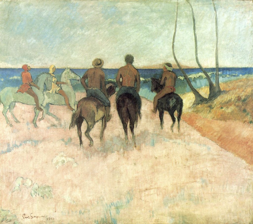 Cavaliers sur la plage de Paul Gauguin