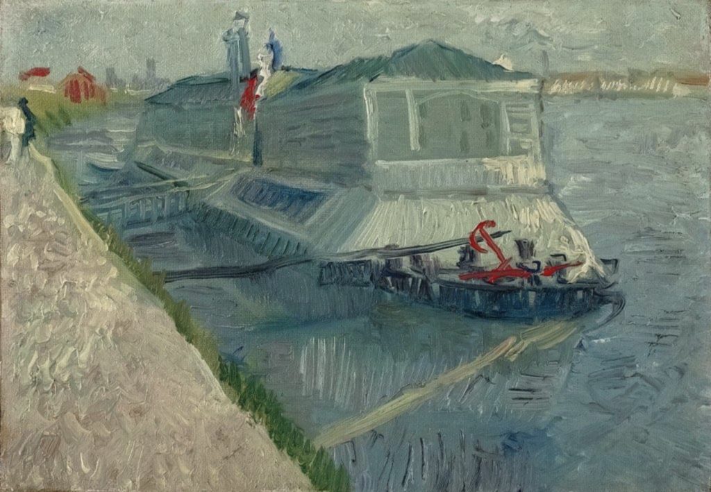 Bateau lavoir sur la Seine à Asnières par Vincent Van Gogh