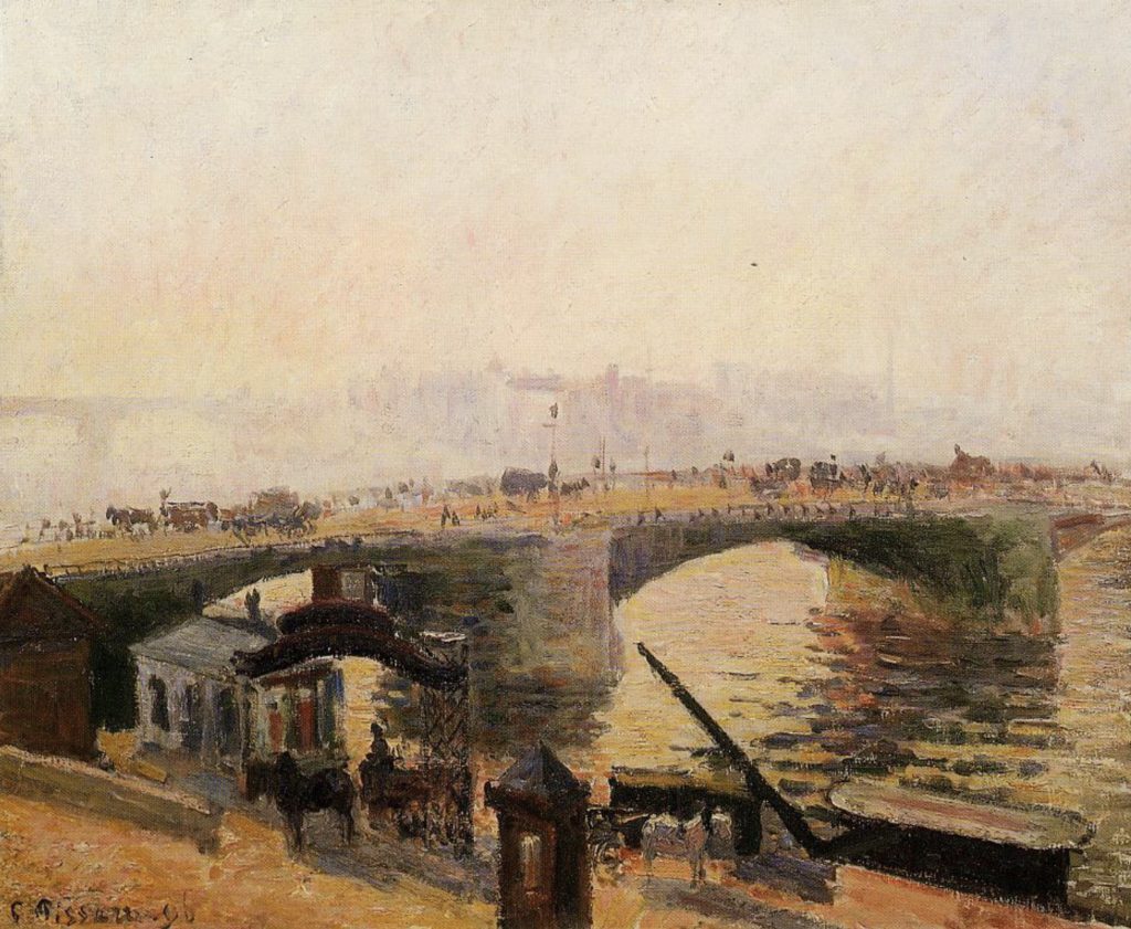 Brouillard le matin à Rouen par Camille Pissarro