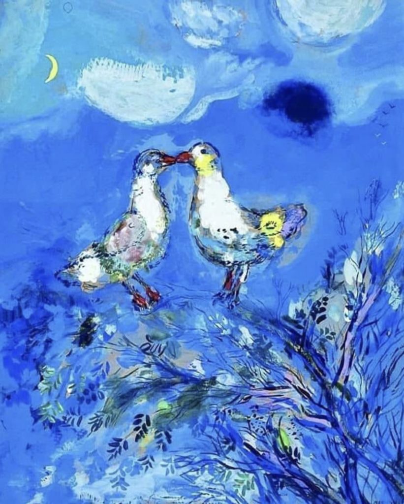 Deux pigeons par Marc Chagall
