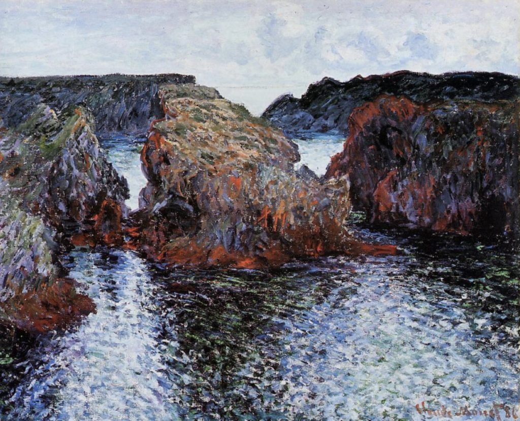 Rochers à Belle-Île par Claude Monet