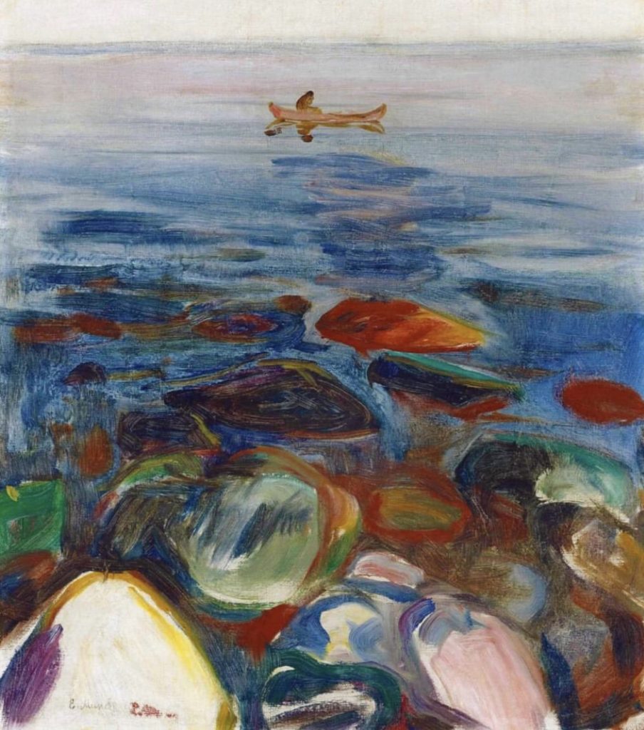 Chaloupe sur la mer par Edvard Munch