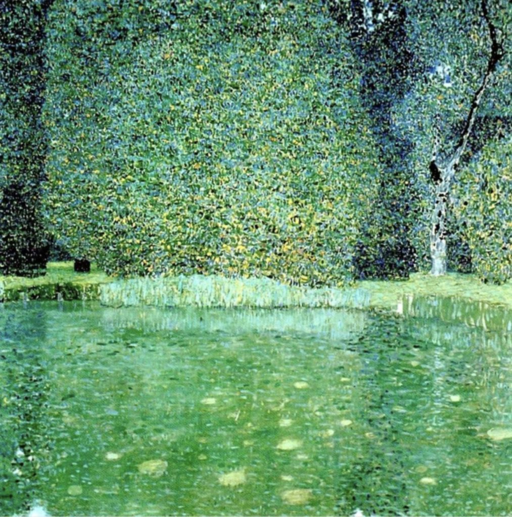 Étang au schloss Kammer sur l'Attersee par Gustav Klimt