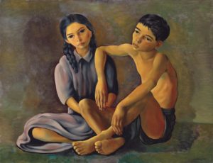 Frère et sœur par Moïse Kisling