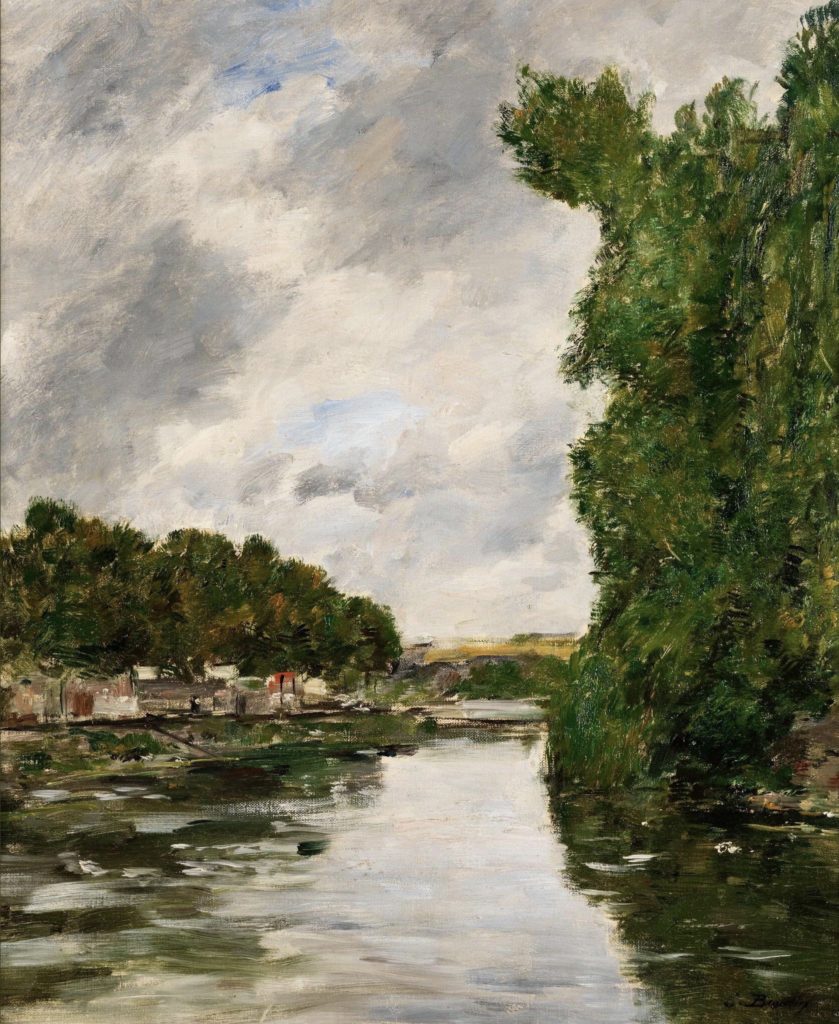 Rivière près d’Abbeville, tableau d’Eugène Boudin