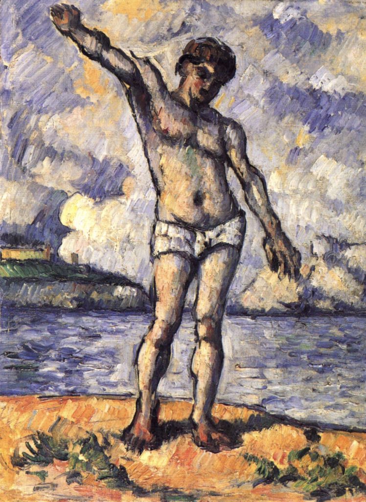 Homme debout le bras tendu par Paul Cézanne