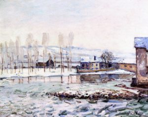 Les moulins de Moret par Alfred Sisley (1890)