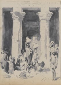 Nubiens devant le temple de Dendur par John Singer Sargent