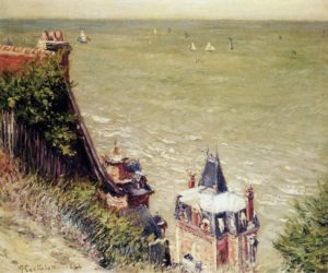 La villa rose à Trouville par Gustave Caillebotte