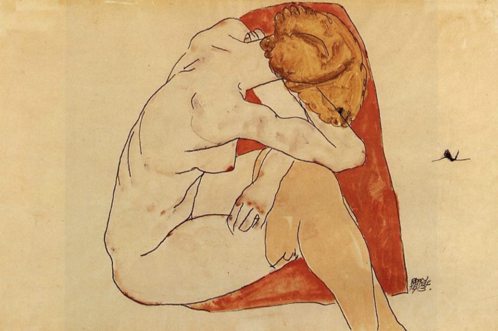 Femme assise par Egon Schiele 
