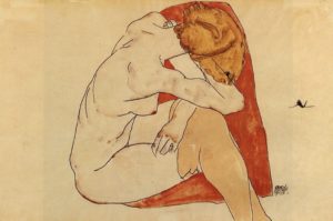 Femme assise par Egon Schiele