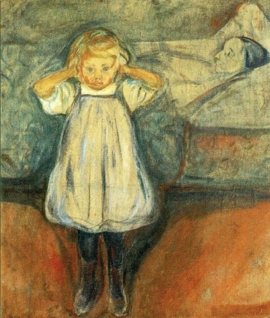 La mère morte par Edvard Munch 