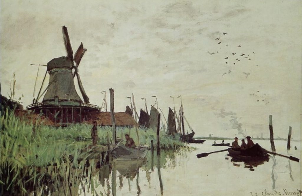 Moulin à Zaandam par Claude Monet 