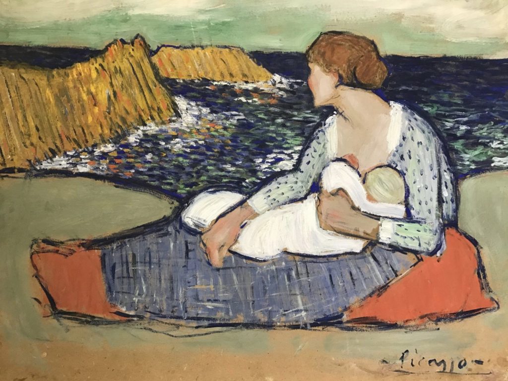 Une mère et son enfant au nord de la mer par Pablo Picasso