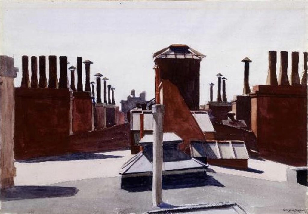 Les toits, Washington Square d’Edward Hopper