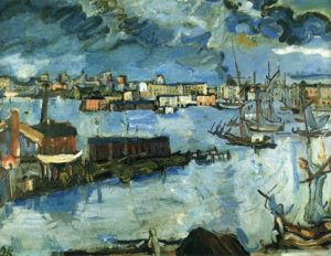 Le port de Stockholm par Oskar Kokoschka