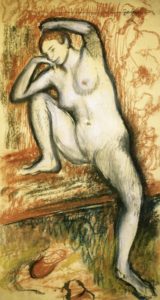 Étude danseuse nue par Edgar Degas