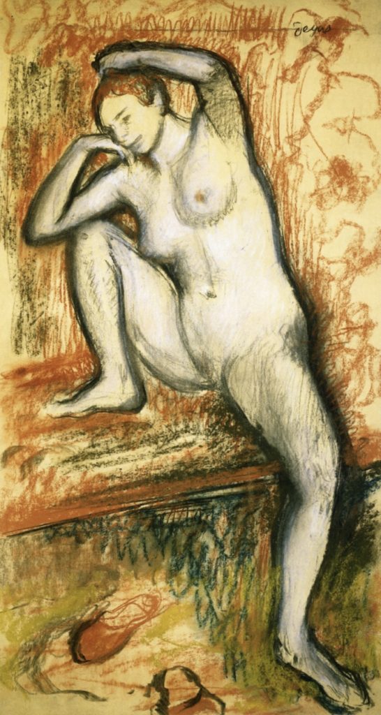 Étude danseuse nue par Edgar Degas 