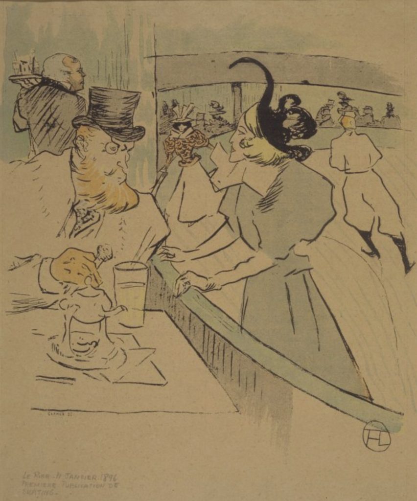 Skating by Toulouse-Lautrec