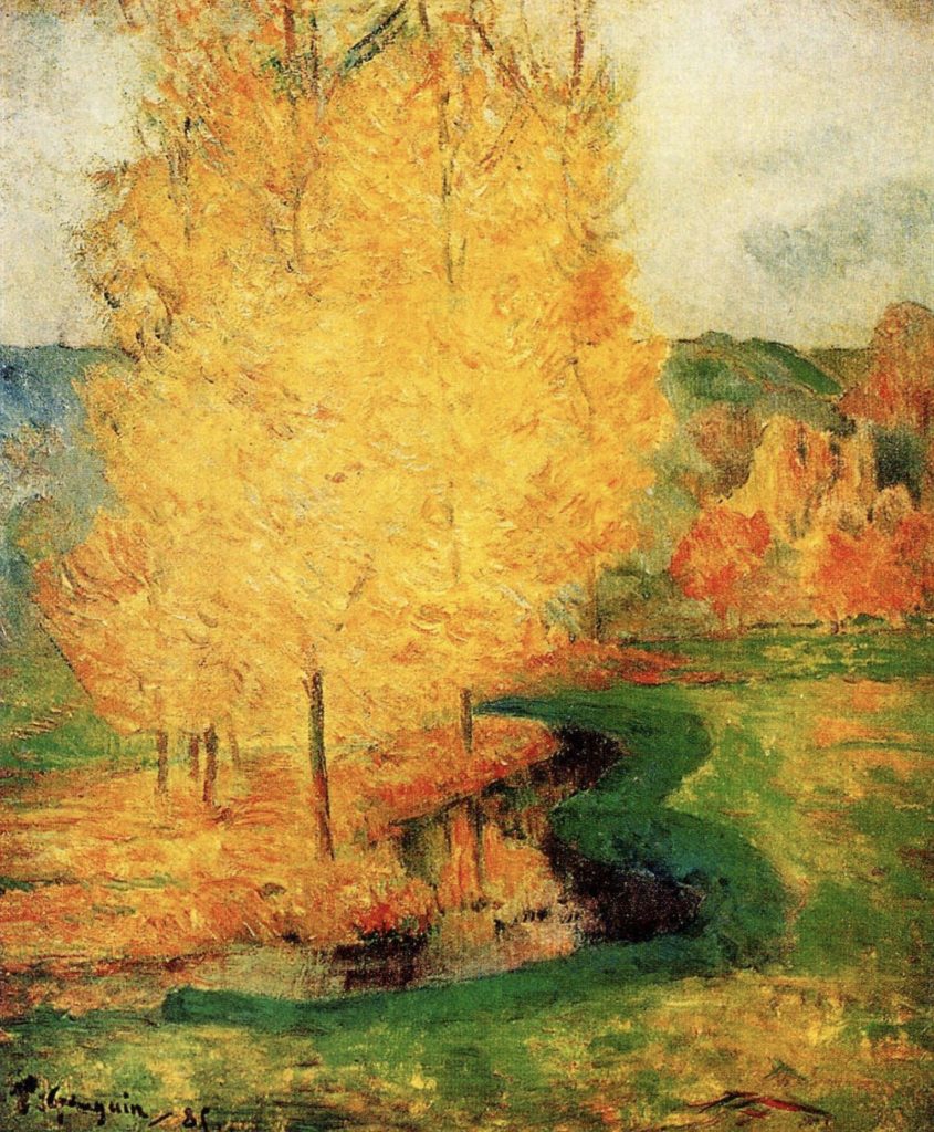 L’automne près du ruisseau de Paul Gauguin