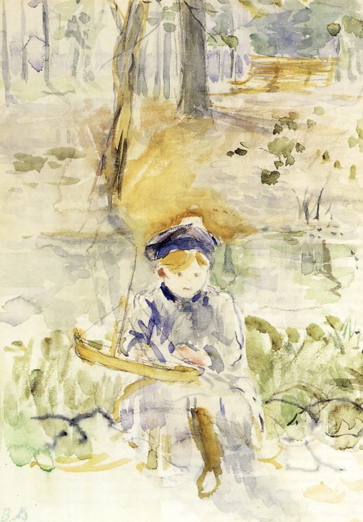 Julie et son bateau par Berthe Morisot