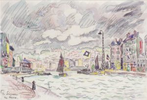 Le Havre sous un ciel pluvieux par Paul Signac