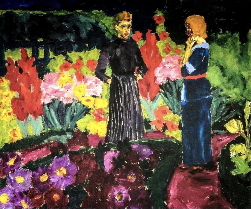 Deux femmes dans le jardin par Emil Nolde 