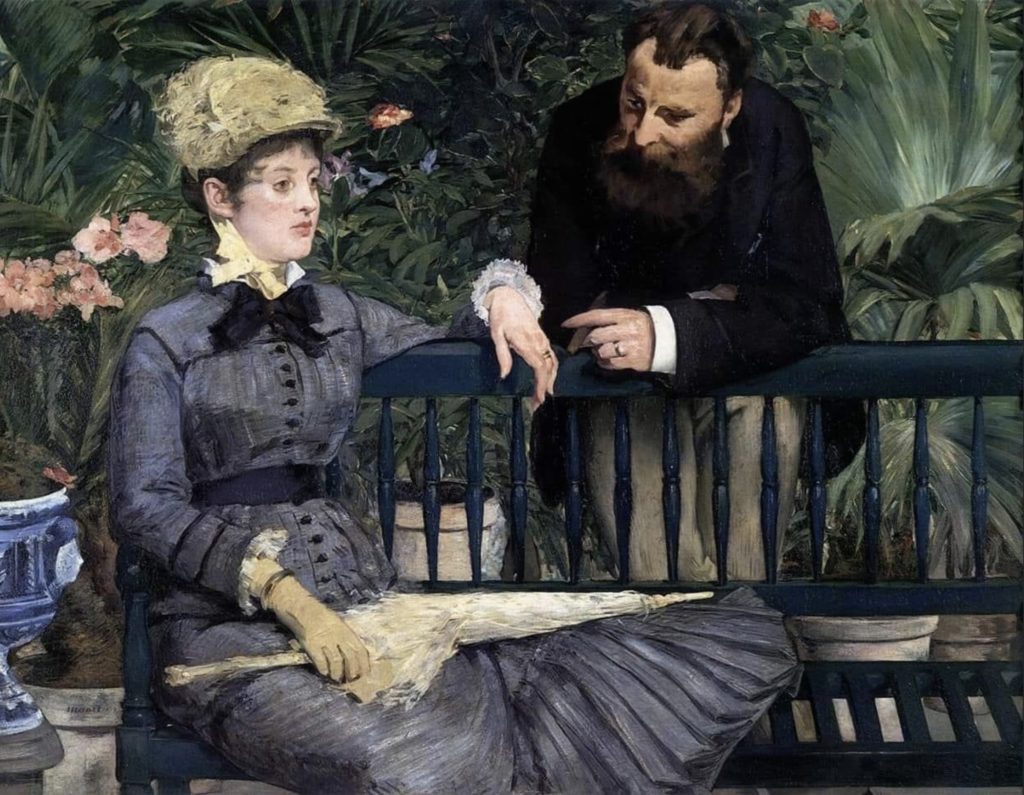 Dans le jardin d’hiver par Édouard Manet