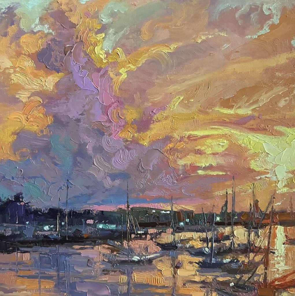 Coucher de soleil sur le port par Chris Long
