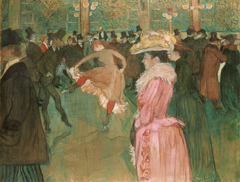 Au Moulin Rouge, la danse par Henri de Toulouse-Lautrec