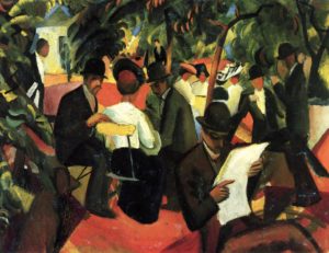Terrasse de restaurant d’August Macke