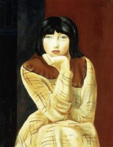 Jeune femme assise par Moïse Kisling