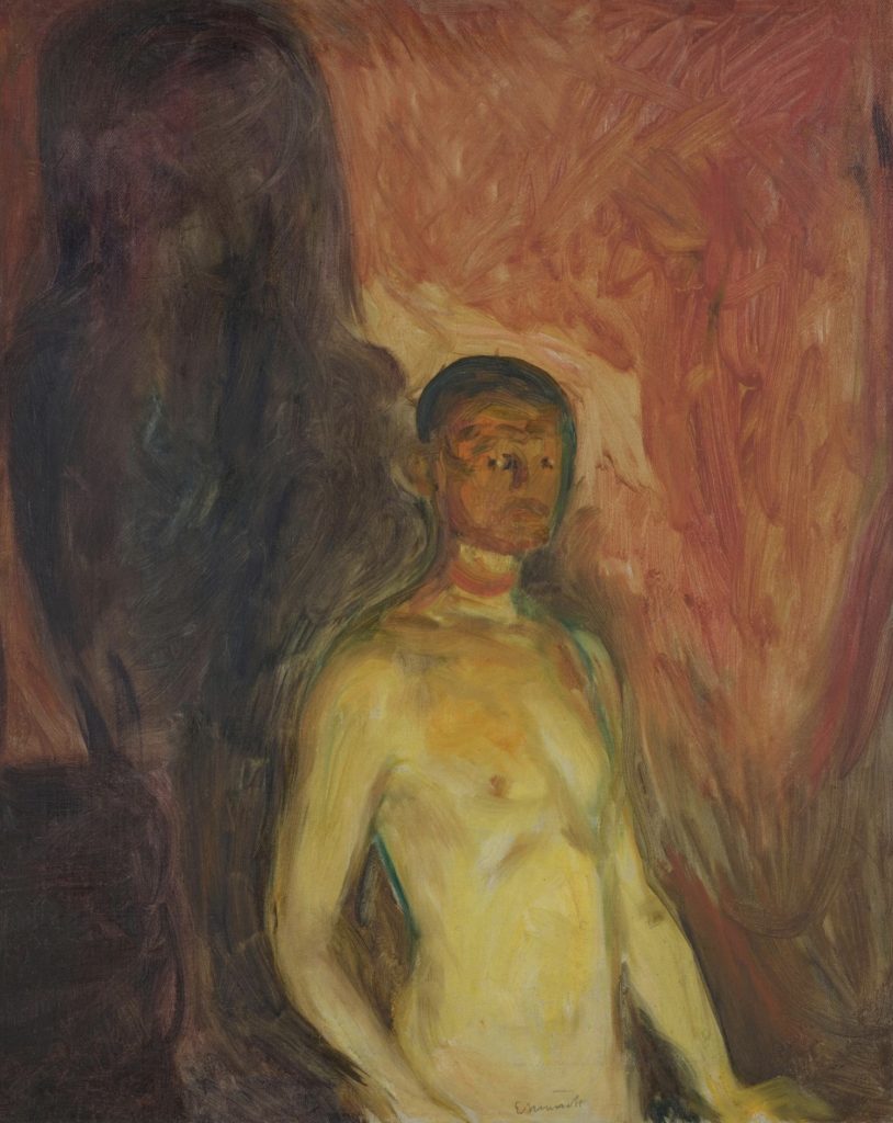 Autoportrait en Enfer par Edvard Munch