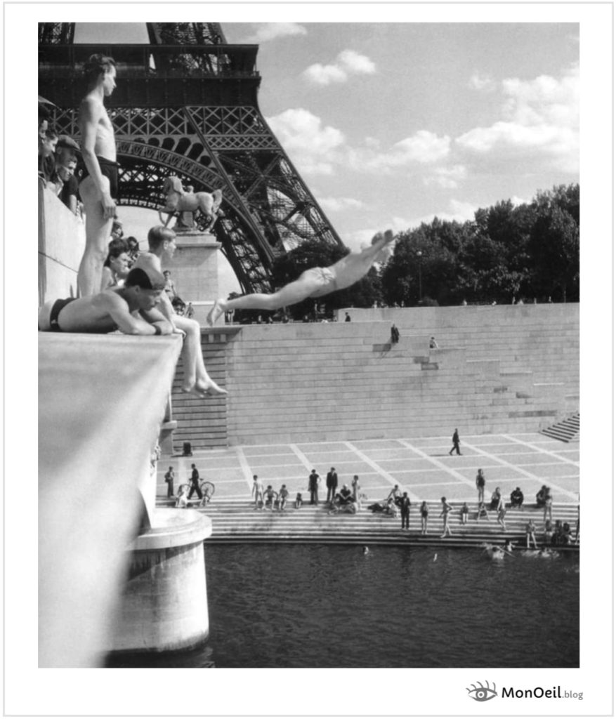 Le plongeur du pont d’Iéna, photo de Robert Doisneau