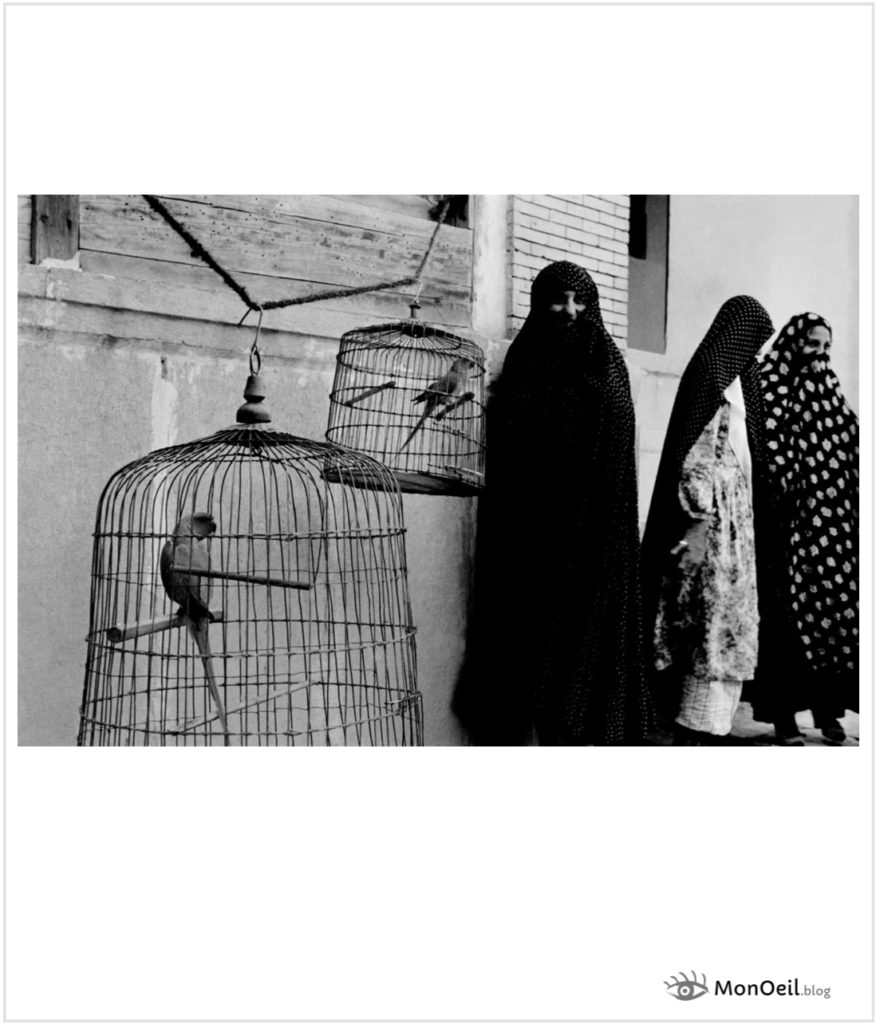 Femmes voilées et perroquets en cage, Shiraz, Iran (1956) Photo d’Inge Morath