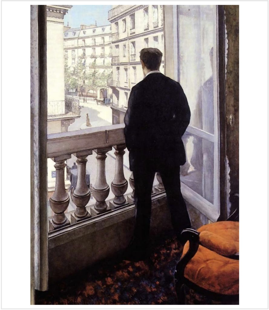 Jeune homme à la fenêtre par Gustave Caillebotte